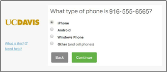Mobile phone types with iPhone selected