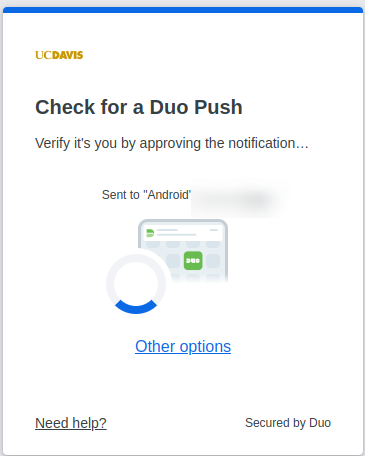 Website checking for Duo Push