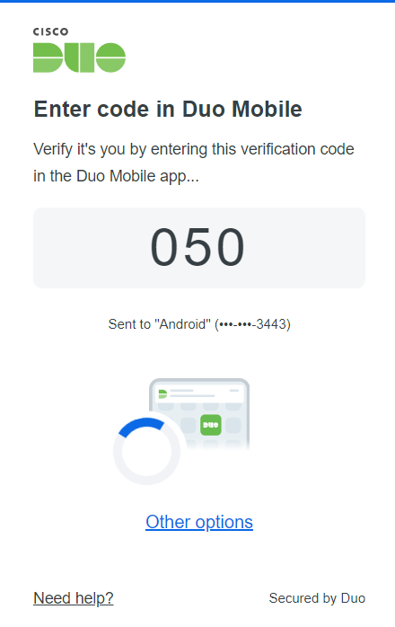 Website checking for Duo Push