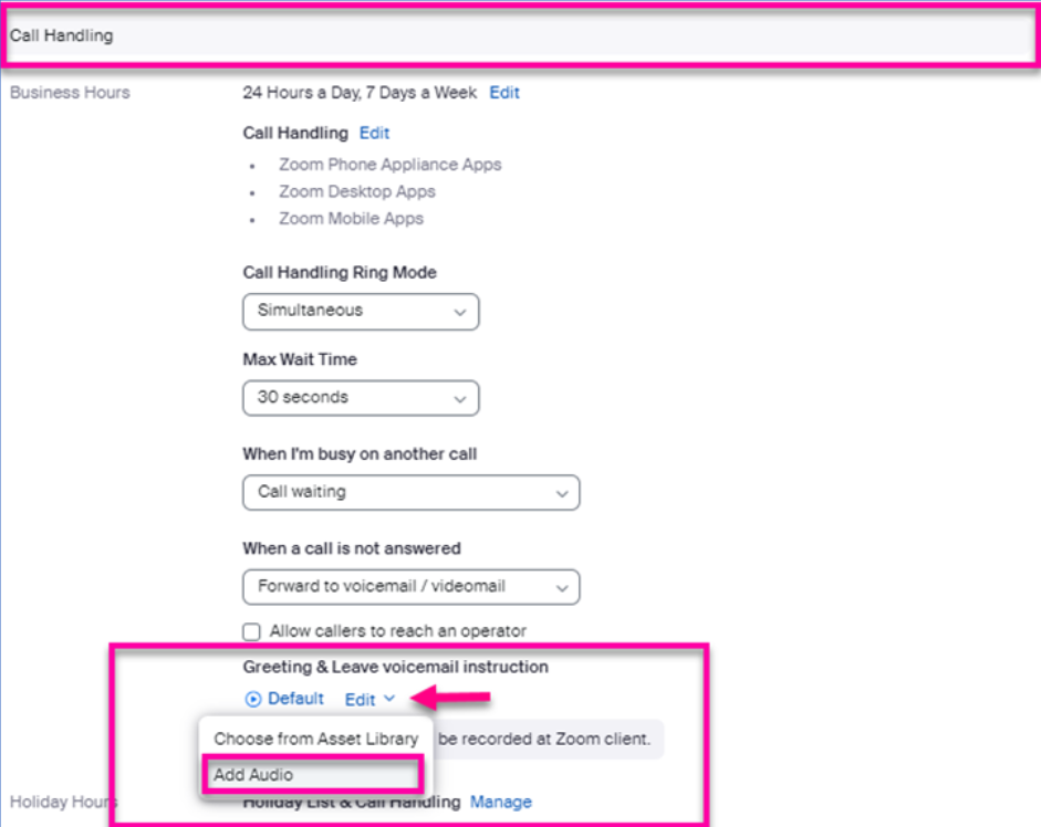 Public - How to manage Zoom Phone Voicemail settings