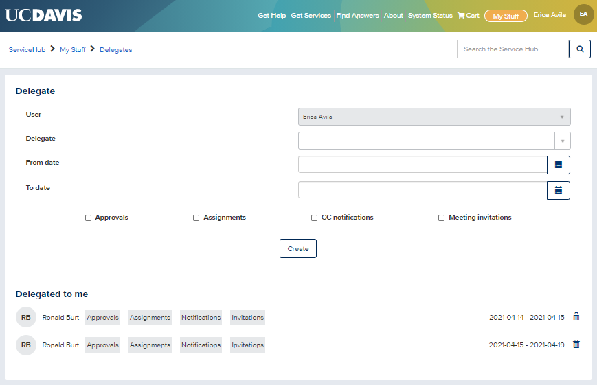 ServiceNow Service Delegation - ServiceHub