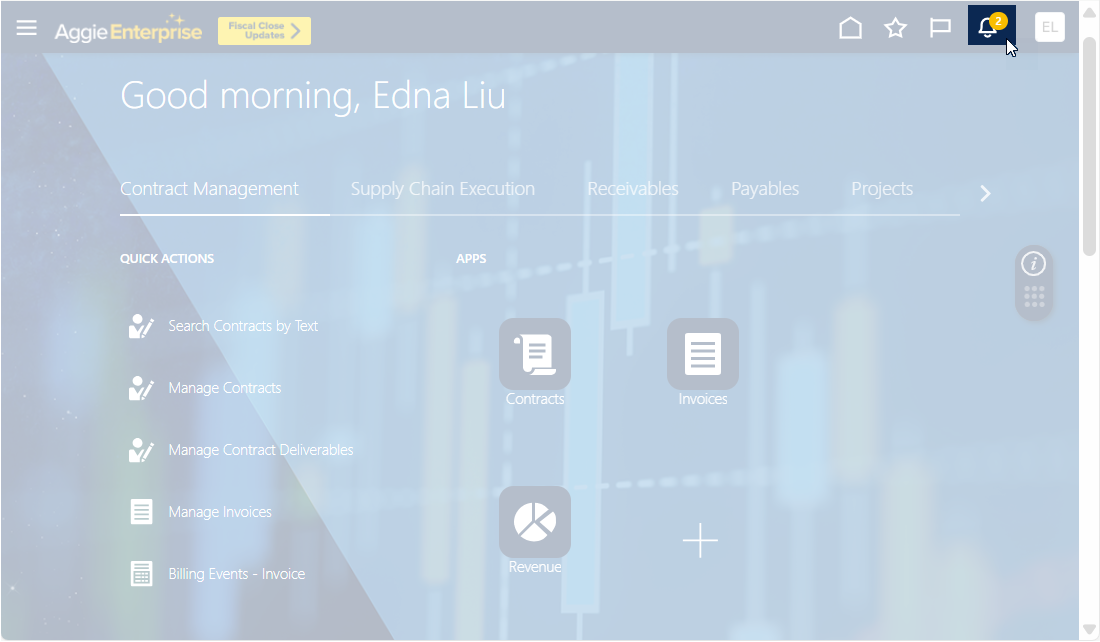 Click Notifications on the Home page